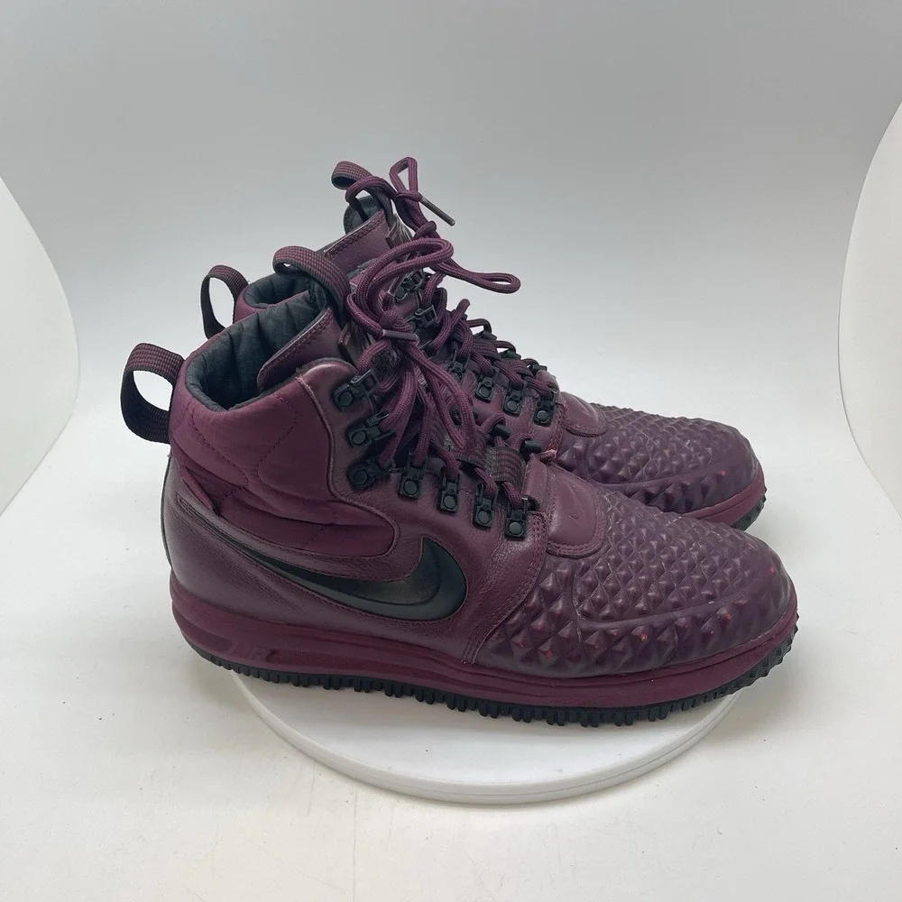 Nike Lunar Force 1 Duckboot 17 Bordeaux Mens 10.5 High Top Boots 916682-601